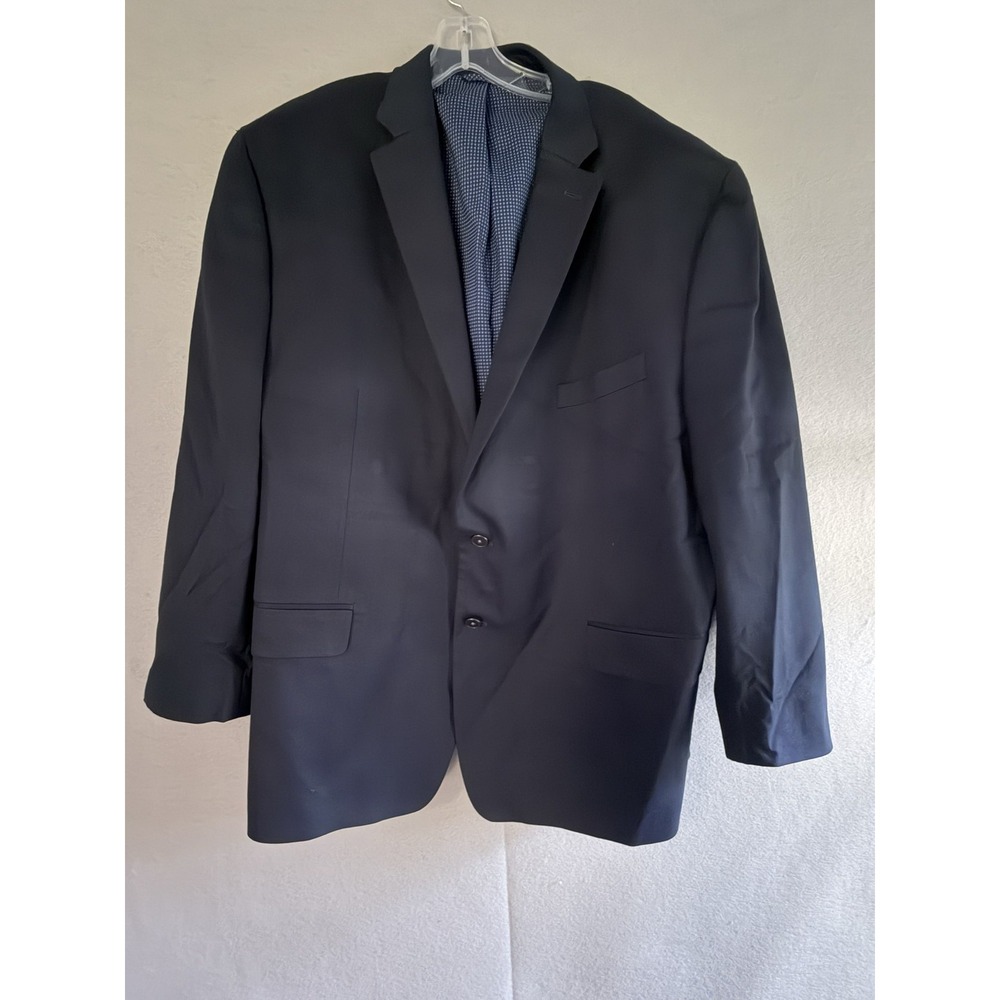 Michael Kors Suit Jacket Mens 50R Blue Poly Viscose Stretch Formal Business